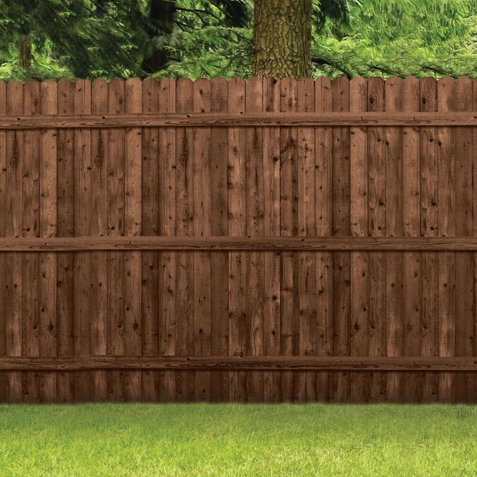 newly installed wood fence